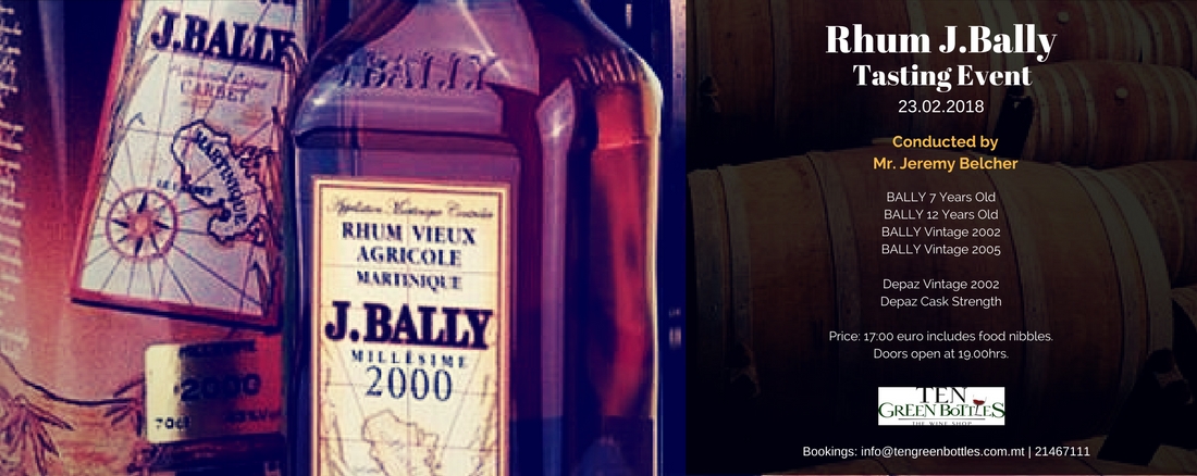 Rhum J.Bally Tasting Event Malta