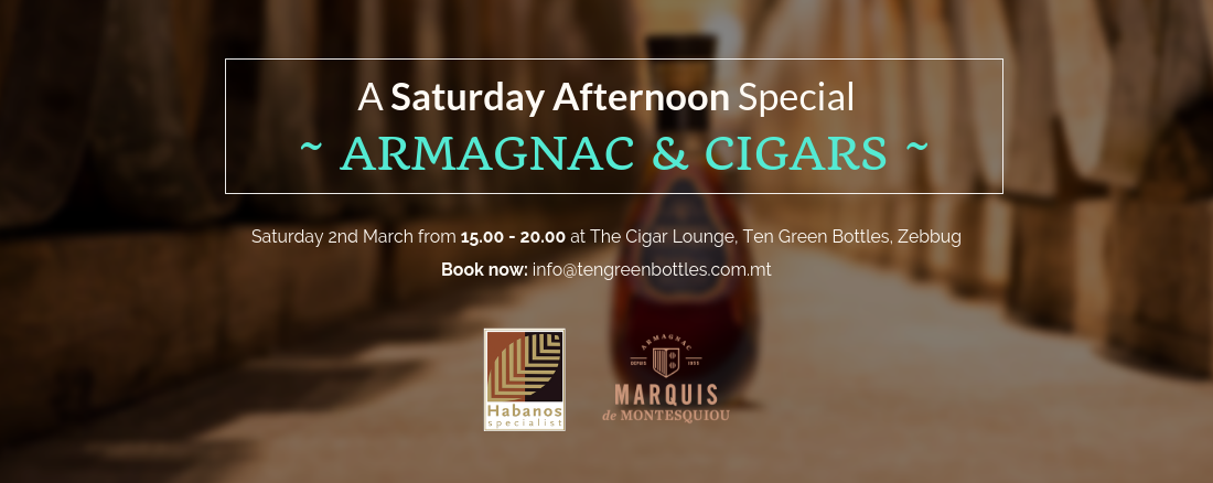 Armagnac & Cigar event 2nd March